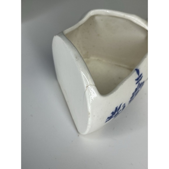 Vtg 1960's 3 Pc. Positional Blue Willow Dog Dachshund Planter Snack Tray Japan - Picture 13 of 15